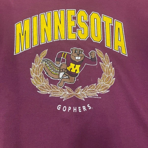 University of Minnesota Golden Gophers Men’s Crewneck Sweatshirt Size Medium - Picture 2 of 10
